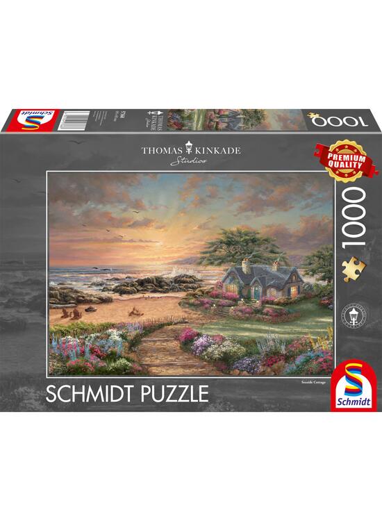 Copertă produs Puzzle 1000 piese Schmidt: Thomas Kinkade - Căsuță pe malul mării - gallery big 1