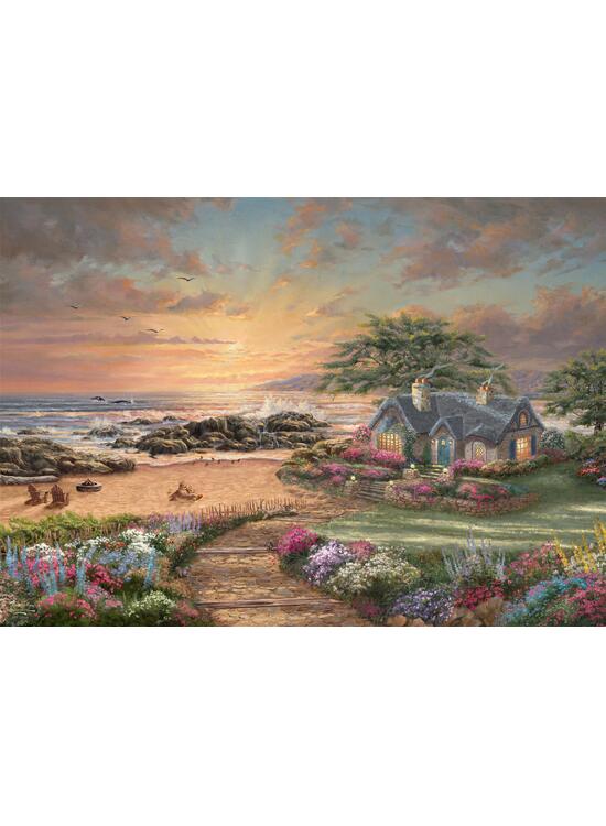 Copertă produs Puzzle 1000 piese Schmidt: Thomas Kinkade - Căsuță pe malul mării - gallery big 2