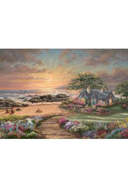 Copertă produs Puzzle 1000 piese Schmidt: Thomas Kinkade - Căsuță pe malul mării