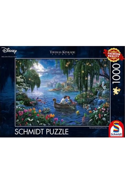 Copertă produs Puzzle 1000 piese Schmidt: Thomas Kinkade - Mica Sirenă și Prințul Eric