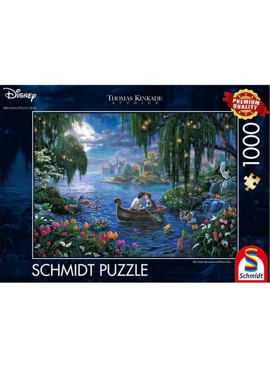 Copertă produs Puzzle 1000 piese Schmidt: Thomas Kinkade - Mica Sirenă și Prințul Eric - gallery big 1