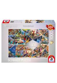 Copertă produs Puzzle 1000 piese Schmidt: Thomas Kinkade - Mozaic 100 de ani Disney