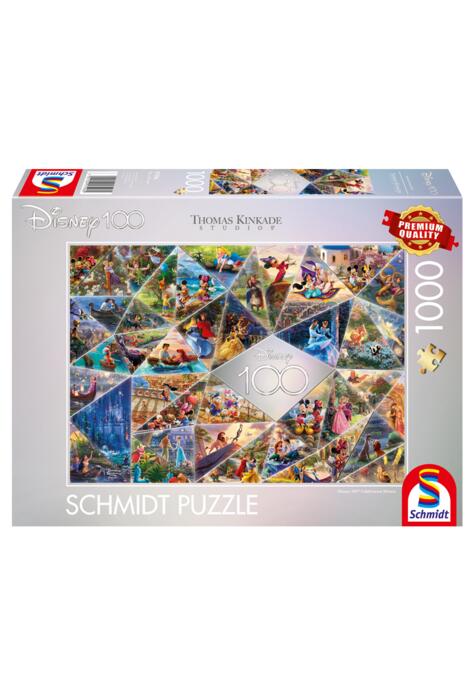 Copertă produs Puzzle 1000 piese Schmidt: Thomas Kinkade - Mozaic 100 de ani Disney