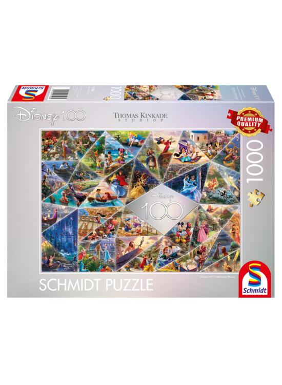 Copertă produs Puzzle 1000 piese Schmidt: Thomas Kinkade - Mozaic 100 de ani Disney - gallery big 1