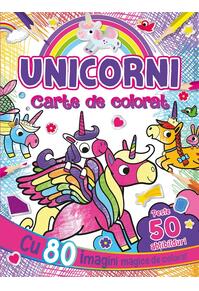 Copertă produs Unicorni. Carte de colorat cu peste 50 abțibilduri