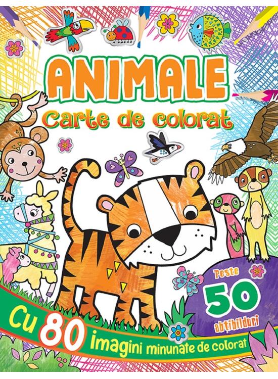 Copertă produs Animale. Carte de colorat cu peste 50 abțibilduri - gallery big 1