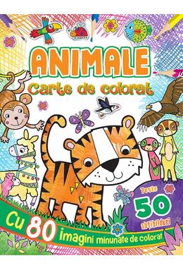 Copertă produs Animale. Carte de colorat cu peste 50 abțibilduri