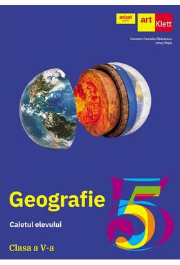 Copertă produs Geografie. Caietul elevului. Clasa a V-a