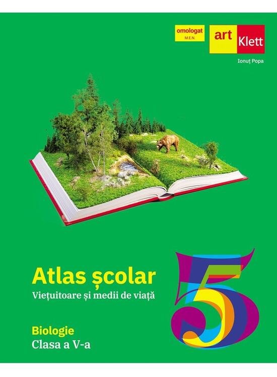 Copertă produs Biologie. Clasa a V-a. Atlas școlar. Viețuitoare și medii de viață - gallery big 1