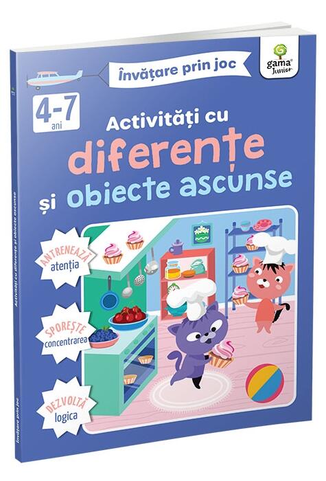Copertă produs Activități cu diferențe și obiecte ascunse 4-7 ani
