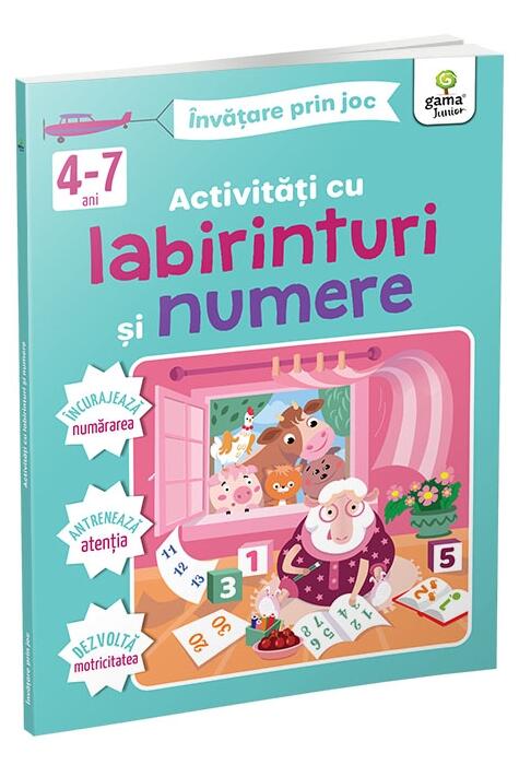 Copertă produs Activități cu labirinturi și numere 4-7 ani