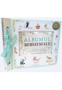Copertă produs Albumul Bebelușului. Cele mai frumoase amintiri din primul an de viața al copilului meu (24 de cartonașe cu evenimente importante)