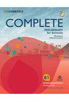Imagine produs Complete Preliminary for Schools, Workbook without Answers with Audio Download
