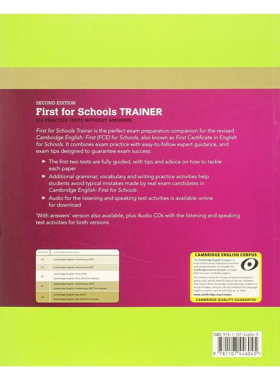 Copertă produs First for Schools Trainer 2nd ed. Six Practice Tests without Answers with Audio - gallery big 2