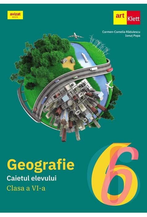 Copertă produs Geografie. Caietul elevului. Clasa a VI-a