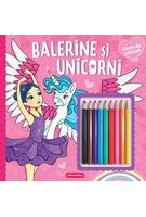 Balerine și unicorni - Carte de colorat