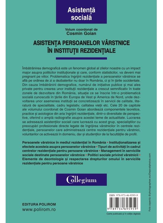 Copertă produs Asistenţa persoanelor v&acirc;rstnice &icirc;n instituţii rezidenţiale - gallery big 2
