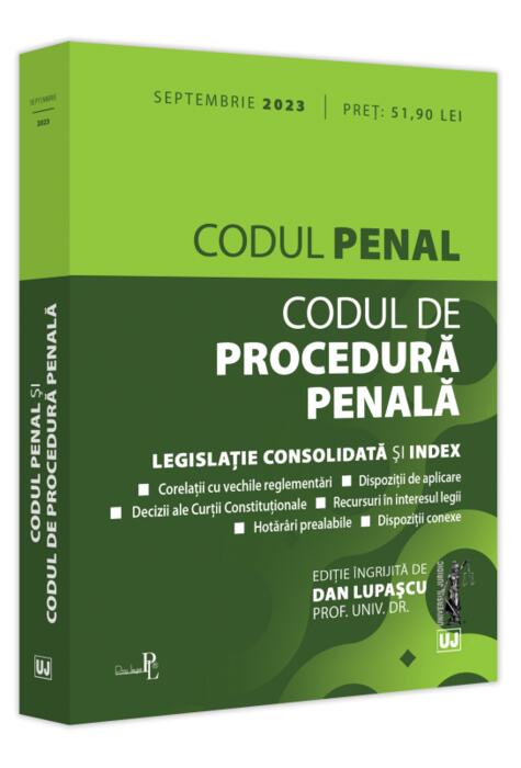 Copertă produs Codul penal și Codul de procedură penală: septembrie 2023
