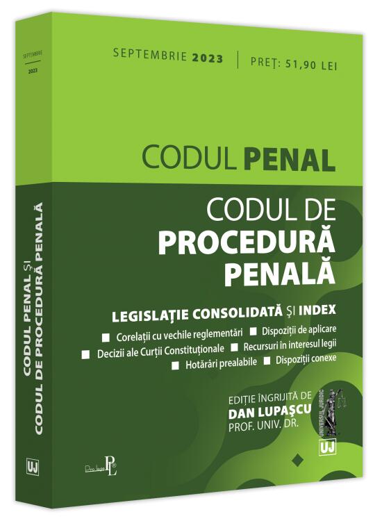 Copertă produs Codul penal și Codul de procedură penală: septembrie 2023 - gallery big 1