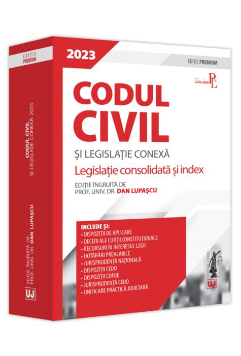 Copertă produs Codul civil și legislație conexă 2023. Ediție PREMIUM