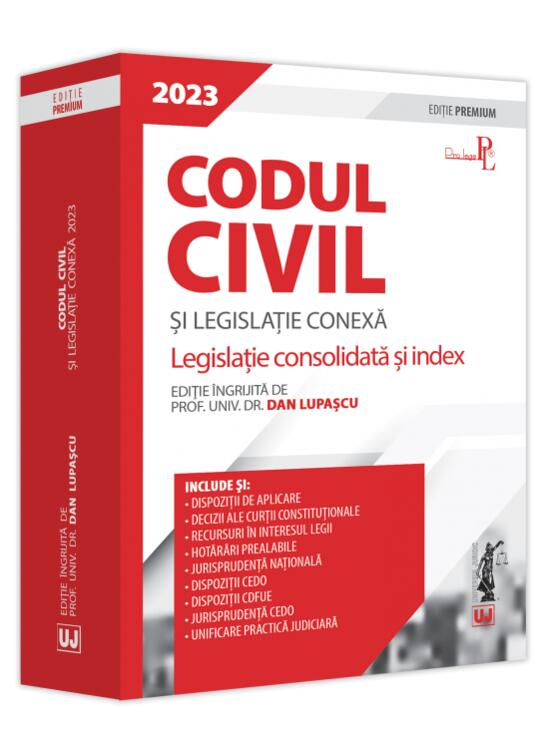Copertă produs Codul civil și legislație conexă 2023. Ediție PREMIUM - gallery big 1