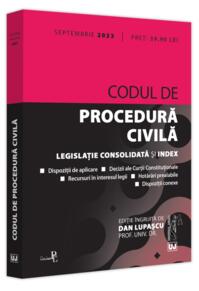 Copertă produs Codul de procedura civilă: septembrie 2023