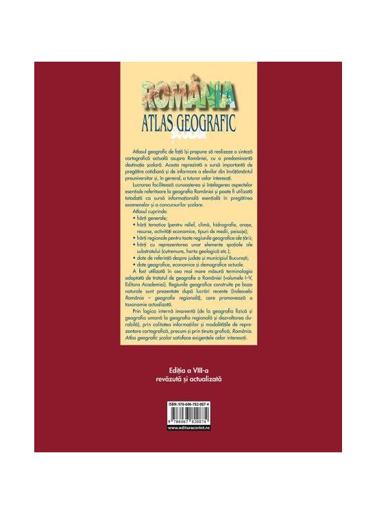 Copertă produs Rom&acirc;nia. Atlas geografic şcolar - gallery big 2