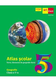 Copertă produs Atlas geografic școlar. Terra. Elemente de geografie fizică. Clasa a V-a