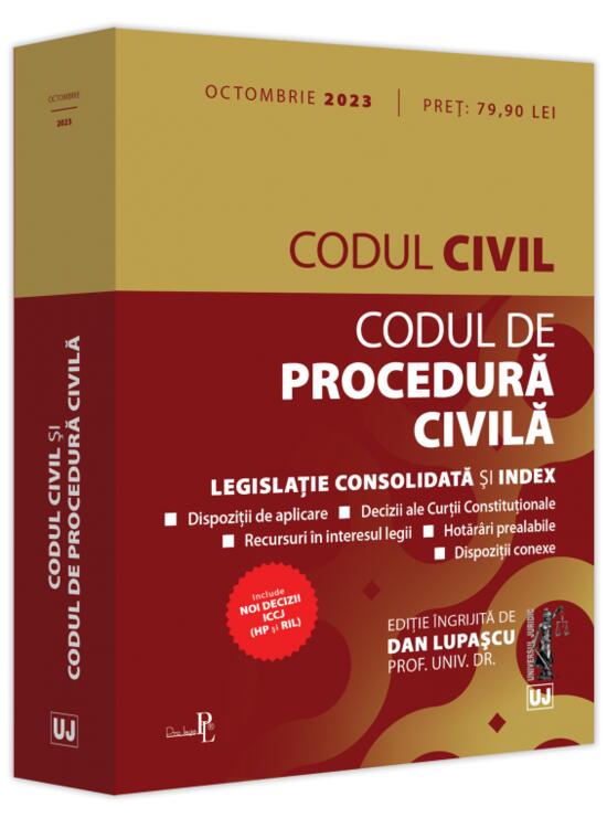 Copertă produs Codul civil și Codul de procedură civilă (octombrie 2023) - gallery big 1