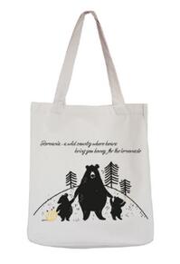 Copertă produs Sacoșă de bumbac suvenir românesc „Familia de urși”