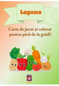 Copertă produs Legume. Carte de jucat și colorat pentru picii de la grădi!