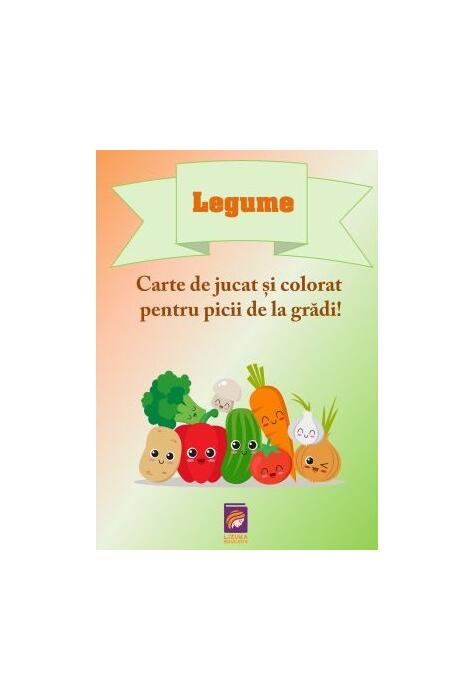 Copertă produs Legume. Carte de jucat și colorat pentru picii de la grădi!