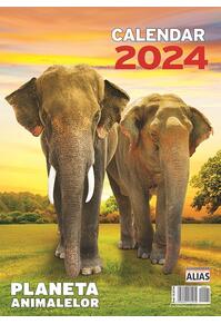 Copertă produs Calendar Planeta animalelor 2024, format 31x42,5 cm, 12+1 file