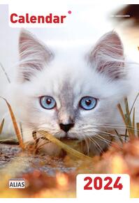 Copertă produs Calendar de perete cu Pisici 2024, format A4, 16 file