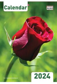Copertă produs Calendar de perete cu Flori 2024, format A4, 16 file