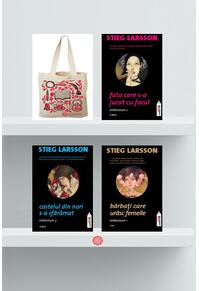 Copertă produs Pachet Stieg Larsson &ndash; Seria Millennium + Sacoșa Comorile cititorului