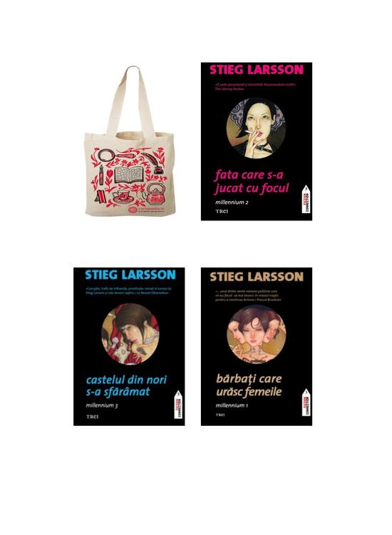 Copertă produs Pachet Stieg Larsson &ndash; Seria Millennium + Sacoșa Comorile cititorului - gallery big 6