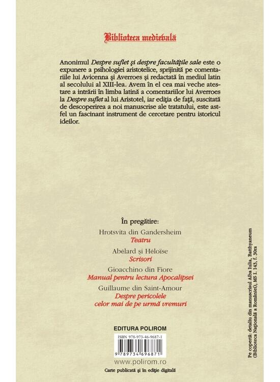 Copertă produs Despre suflet și despre facultățile sale (Ediție bilingvă) - gallery big 2