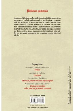 Copertă produs Despre suflet și despre facultățile sale (Ediție bilingvă)