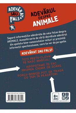 Copertă produs Adevărat sau fals? Adevărul despre animale