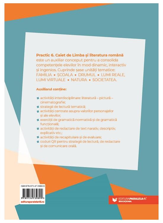 Copertă produs PRACTIC 6. Caiet de limba și literatura rom&acirc;nă - gallery big 2