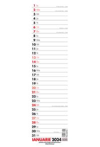 Copertă produs Calendar planner îngust 2024, format 13,5x47,5 cm, 12 file