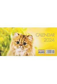Copertă produs Calendar de birou cu pisici 2024, format 11x23, 6+1 file