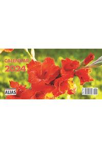 Copertă produs Mini calendar de birou cu Flori 2024, spiralat, format 11x23 cm, 6+1 file