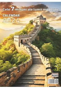 Copertă produs Calendar cu Cele 7 minuni ale lumii moderne 2024, 31x42,5cm, 6+1 file