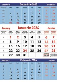 Copertă produs Calendar triptic 2024, 30 x 39 cm, 12 file