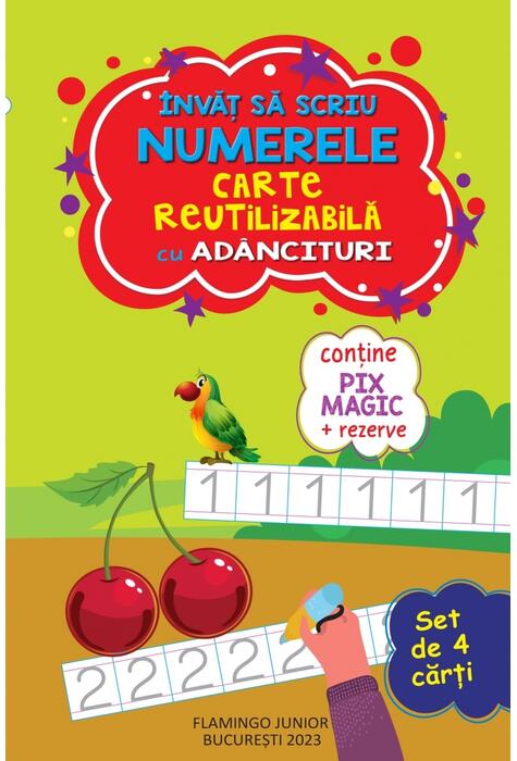 Copertă produs Set 4 cărți reutilizabile cu ad&acirc;ncituri