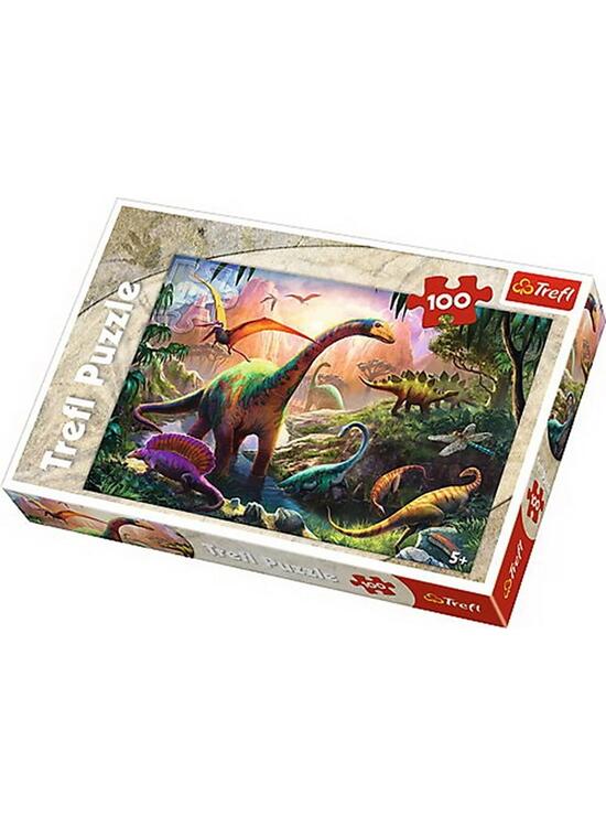Copertă produs Puzzle 100 piese &bdquo;Pe tăr&acirc;mul dinozaurilor&rdquo; - gallery big 1