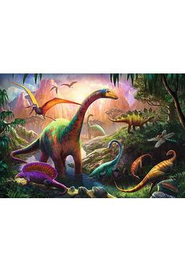 Copertă produs Puzzle 100 piese &bdquo;Pe tăr&acirc;mul dinozaurilor&rdquo;