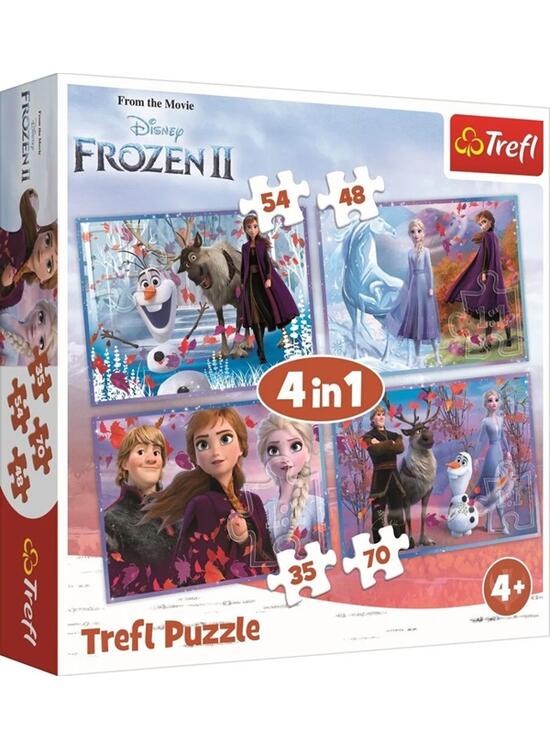 Copertă produs Puzzle 4 &icirc;n 1 (35+48+54+70 piese) &bdquo;Frozen 2 - Călătorie către necunoscut&rdquo; - gallery big 1